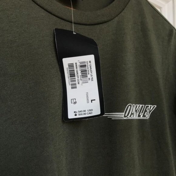 NWT OAKLEY Long Sleeve Men's Green Large Shirt - Picture 3 of 5